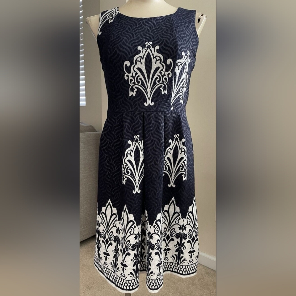 Fit and Flare Pleated Dress